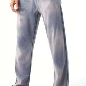 Ensemble 2 pièces OEM unisexe, pantalon de survêtement évasé et sweat à capuche effet délavé, 100% coton, streetwear, prix de gros, prix abordable, OEM 2026 - Product Image 3