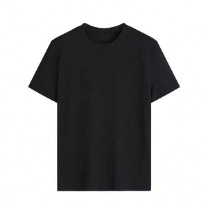 Camiseta de Hombre con Estampado American Babe, Manga Corta, Cuello Redondo, Informal, Negra, de Algodón Tejido, Corte Regular, Logotipo Frontal - Product Image 3