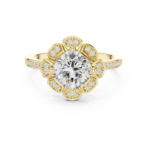 Joyas de belleza desnudas Anillo ajustable de 14K con diamante CZ para uso diario - Product Image 5