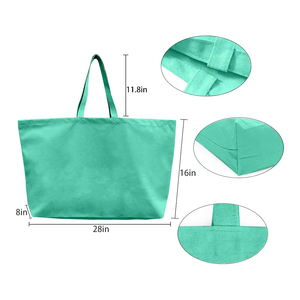 2026 Top Simple Design Lightweight 100% Cotton Custom Solid Colors And Pattern <b>Shoulder</b> Handle Shopping <b>Large</b> Tote <b>Bags</b> - Product Image 5