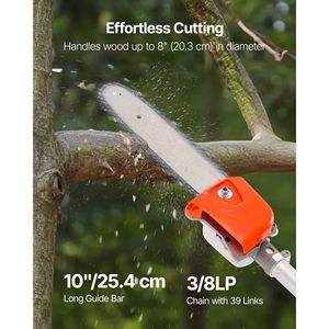 43CC 2 Stroke Gas <b>Powered</b> Pole <b>Saw</b> 10 Cutting Bar 30 Fl.oz Fuel Tank 6.8\" Cordless Tree Trimmer OEM Customization Gas Pole <b>Saw</b> - Product Image 4