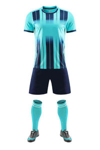 Uniforme de Fútbol Personalizado para Adultos, 100% Poliéster, Manga Corta, Secado Rápido, Antibacteriano, Conjunto Deportivo - Product Image 3