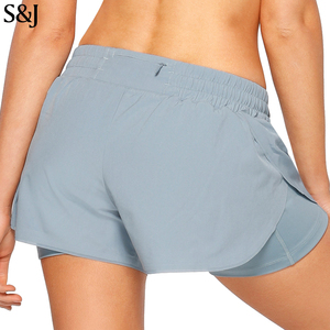 Shorts de sport pour femmes Comper à taille haute, séchage rapide, respirants, anti-exposition, double couche - Product Image 4