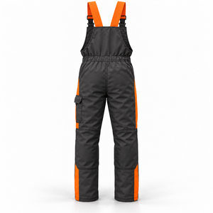 Salopette de travail en coton pour homme, marque privée, bicolore, respirante, taille élastique, genoux renforcés, pour atelier - Product Image 3