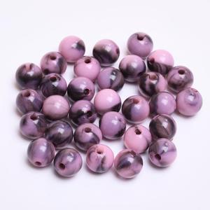 6x9mm <b>Large</b> Hole Round Dual Tone Acrylic Plastic & Lucite High Quality Customizable Barrel Beads for DIY Jewelry Keychains Bulk - Product Image 4