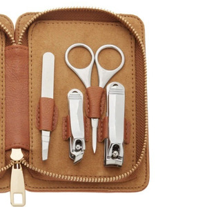 Kit de manucure professionnel en acier inoxydable avec coupe-ongles, ciseaux, pinces et étui de rangement de voyage pour le soin quotidien - Product Image 5