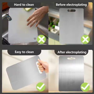 Tabla de Cortar Rectangular de Acero Inoxidable 304, Personalizada, Gruesa, Ecológica, Duradera, No Tóxica, Antimoho, de 2.0 cm de Grosor - Product Image 4