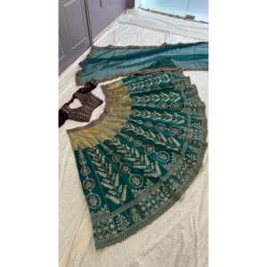 Vestidos de Cóctel Elegantes Lehenga Choli con Bordado de Hilo y Secuencia para Fiestas - Product Image 6