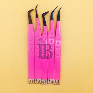 Pinzas para Extensión de Pestañas, Ofertas Destacadas, Pestañas Planas de Mink Sostenible, Estilo Corona, Punta Morada, Mango Suave, Oferta con Logotipo Privado - Product Image 5