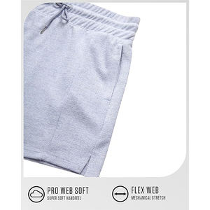 Pantalones cortos de lana para mujer, diseño de dobladillo curvo, cintura alta, bolsillos laterales, cordón elástico en la cintura, ajuste relajado, ropa de verano - Product Image 4