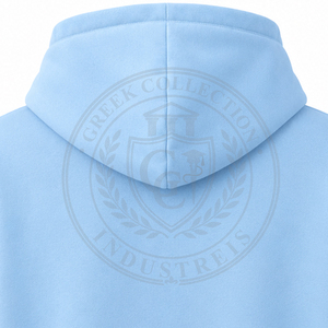 Sudadera con Capucha para Hombre de Alta Calidad, Color Azul Claro, Felpa de Algodón, Gruesa, para Invierno, con Estampado Griego, Marca Privada - Product Image 5