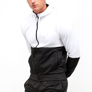 Factory Direct Two-Tone Color Block Breathable Activewear Tracksuit <b>Plus</b> <b>Size</b> Men <b>Jogger</b> <b>Set</b> Midweight Sweatshirt and Sweatpants - Product Image 2