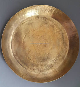 Plato de latón bandeja decoración plato vela plato martillado joyería plato latón decoración placa - Product Image 1