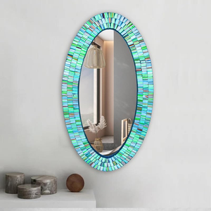 Artistic Glass Mosaic Wall <b>Mirror</b> Decorative Interior Accent for Contemporary Home and Commercial Decor - Product Image 4