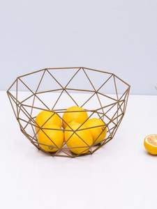 Panier à fruits géométrique moderne en fer pour une décoration de cuisine élégante et un rangement pratique des fruits - Product Image 2