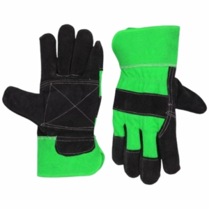 <b>Long</b> Lasting Reinforced Cowhide Split Leather Rigger <b>Gloves</b> Industrial Heavy Duty Heat Resistant Rubberized Cuff Safety <b>Gloves</b> - Product Image 4