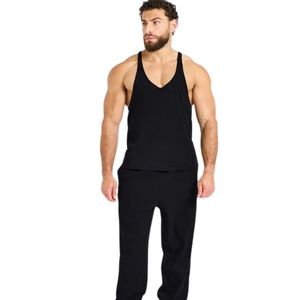 <b>Mens</b> <b>Black</b> Stringer Tank Top Gym Workout <b>Vest</b> Athletic Fitness Training Bodybuilding Sportswear Sleeveless Activewear Shirt - Product Image 1