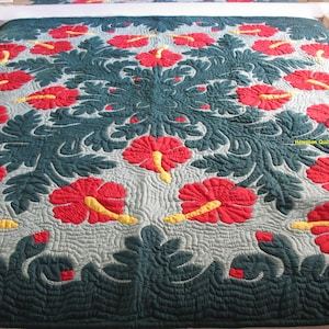 Classy Trendy Vintage Bulk Supply Flower Patterned Pure Cotton Material Hawaiian <b>Quilts</b> Set Home Hotel <b>Bedding</b> Decor Handmade - Product Image 2