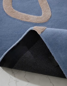 Hand Tufted Low Pile Abstract Wool <b>Rug</b> Anti-Bacteria PET Friendly Eco-Friendly Non-Slip <b>Thin</b> Modern Design Latex Backing for - Product Image 4