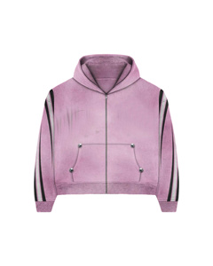 Ensemble de survêtement brodé effet vieilli pour homme – Sweat à capuche et pantalon de jogging – Survêtements de haute qualité - Product Image 5