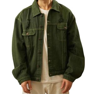 Chaquetas Vaqueras de Alta Calidad para Hombre, con Botones y Hombros Caídos, Estilo Moderno, Holgado, Casual, Urbano y a la Moda - Product Image 2