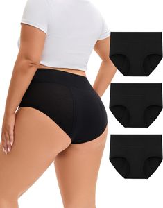 Culotte menstruelle réutilisable en coton tricoté pour femme, taille haute, anti-fuite, écologique, séchage rapide, absorbante, respirante, avec nœud, pour adultes - Vente en gros - Product Image 1