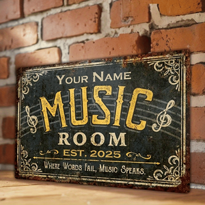 Insegna Musicale Personalizzata in Metallo CIFbuy, Decorazione per Studio o Aula, Regalo da Parete per Esterni con Servizio di Ritiro, Prodotto Artistico in Metallo - Product Image 5
