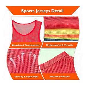 Mesh Practice Jersey Scrimmage Vest Team Football Soccer <b>Training</b> <b>Bibs</b> Lightweight Breathable Sports Pinnies for Youth and Adult - Product Image 3