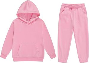 Conjunto Deportivo de Invierno para Niños, Sudadera con Capucha y Pantalones Jogger, Ropa Deportiva Unisex para Niños Pequeños, Forro Polar Cálido, Corduroy Personalizado, Cortavientos, Secado Rápido - Product Image 2