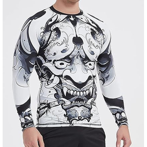 เสื้อรัดรูปแขนยาวสำหรับผู้ชาย ขายส่ง ลายกราฟิก ป้องกันรังสียูวี รับผลิตโลโก้ตามสั่ง - Product Image 1