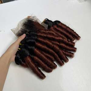 Mèches bouclées pour la confection de perruques avec closure, qualité de cheveux vietnamiens super double drawn, très vendues, cheveux humains - Product Image 5