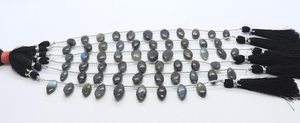 Flashy Labradorite Smooth Marquise Cut Side Drill Gemstone <b>Beads</b> 7x14-8x16MM Natural Labradorite Fancy Shape <b>Beads</b> 5Inch Jewelry - Product Image 5