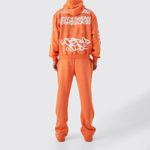 Conjuntos de sudadera con capucha y pantalones deportivos personalizados con corte holgado para marcas de ropa urbana y colecciones de moda - Product Image 2