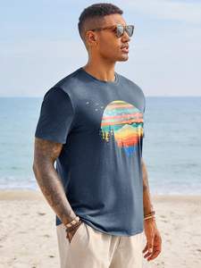 Custom Trendy Mens Acid Wash Rhinestone T Shirt Heavyweight Cotton Oversized Boxy Fit Crew Neck Streetwear Front Graphic Print - Product Image 2