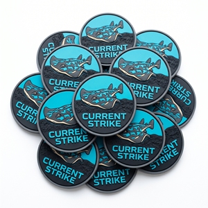 Badge rond en PVC souple 3D, motif Marlin bleu, poisson voilier, vagues océaniques, pour sac à dos, veste, casquette, uniforme - Fabricant direct - Product Image 4