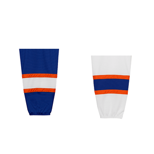 Chaussettes de hockey sur glace personnalisées professionnelles, imprimées par sublimation, avec logo d'équipe, couleurs personnalisées, protège-jambes antidérapants, élastiques, respirants, en maille. - Product Image 4