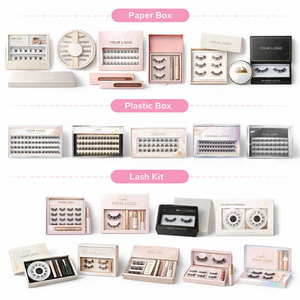 Cils bleus 3D doux et naturels à marque privée OEM, faux cils en grappes pré-coupées, invisibles, avec logo personnalisé - Product Image 3