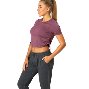 Women Crop Top T Shirt Fashion Design Cotton Casual Summer Wear OEM Supplier Women's T-Shirts Women's Clothing - Product Image 3