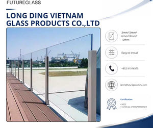 Balustrade en verre transparent, balustrade en verre incassable, résistant aux rayures, bord poli, garantie de 2 ans, épaisseur de 1 à 19 mm, vente en gros - Product Image 1