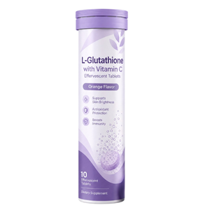 Tabletas Efervescentes Refrescantes de L-Glutatión y Vitamina C, 10 Unidades, Aptas para Rutinas Diarias de Bienestar, Fáciles de Disolver en Agua - Product Image 1
