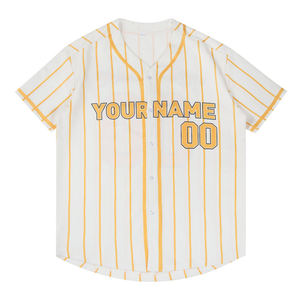 Custom Printed Baseball Jersey Men Personalized Logo Name Number <b>Polyester</b> V Neck Sports Uniform - Product Image 4