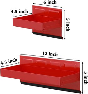 Wholesale OEM Metal Magnetic Toolbox for Cabinet Steel Tool Tray <b>Storage</b> <b>Bins</b> for Garage, Workshop & Tool Chest Red GAPGAR017 - Product Image 1