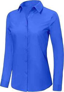 Camisa de Mujer, Corte Entallado, Algodón, Vestido para Oficina, Manga Larga, Blusa Formal, Estilo Moderno, Ropa de Trabajo, Premium - Product Image 4