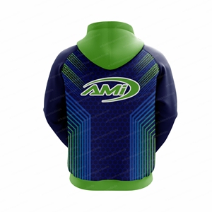 Sudadera con Capucha de Forro Polar para Hombre AMI, Azul Verde, Corte Regular, Informal, Transpirable, de Poliéster, para Invierno - Product Image 5