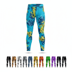 Fitness Apparel Customized All Over Printed High Waist Skinny Comfortable <b>Compression</b> Pants Quick Dry Breathable Yoga Leggings - Product Image 1