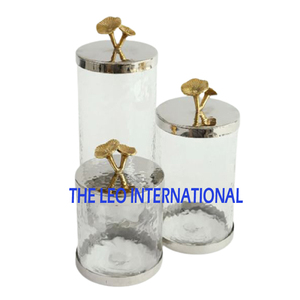 Recipientes Decorativos para Almacenamiento de Alimentos con Piedras Preciosas de Resina, Recipientes para Electrodomésticos de Encimera, Juego de Recipientes Metálicos para Cocina - Product Image 5