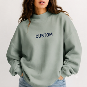 Sweat-shirt oversize à col rond pour femme, impression de lettres personnalisée, coton doux, manches longues, pull décontracté, vêtements d'automne - Product Image 1