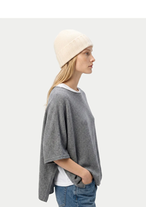 Gorro de punto acanalado color crema para mujer, gorro de invierno cálido con logo personalizado, gorros de punto elásticos unisex al por mayor - Product Image 2