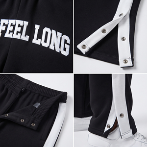 Pantalones Deportivos de Felpa para Hombre, con Botones Laterales, Bordado Chenille, Tejido Grueso, Cintura Elástica, 450 GSM - Product Image 5