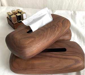 Caja de pañuelos de madera con base magnética – Soporte de pañuelos faciales de madera de pino de primera calidad para baño, sala de estar y uso en hoteles - Product Image 2